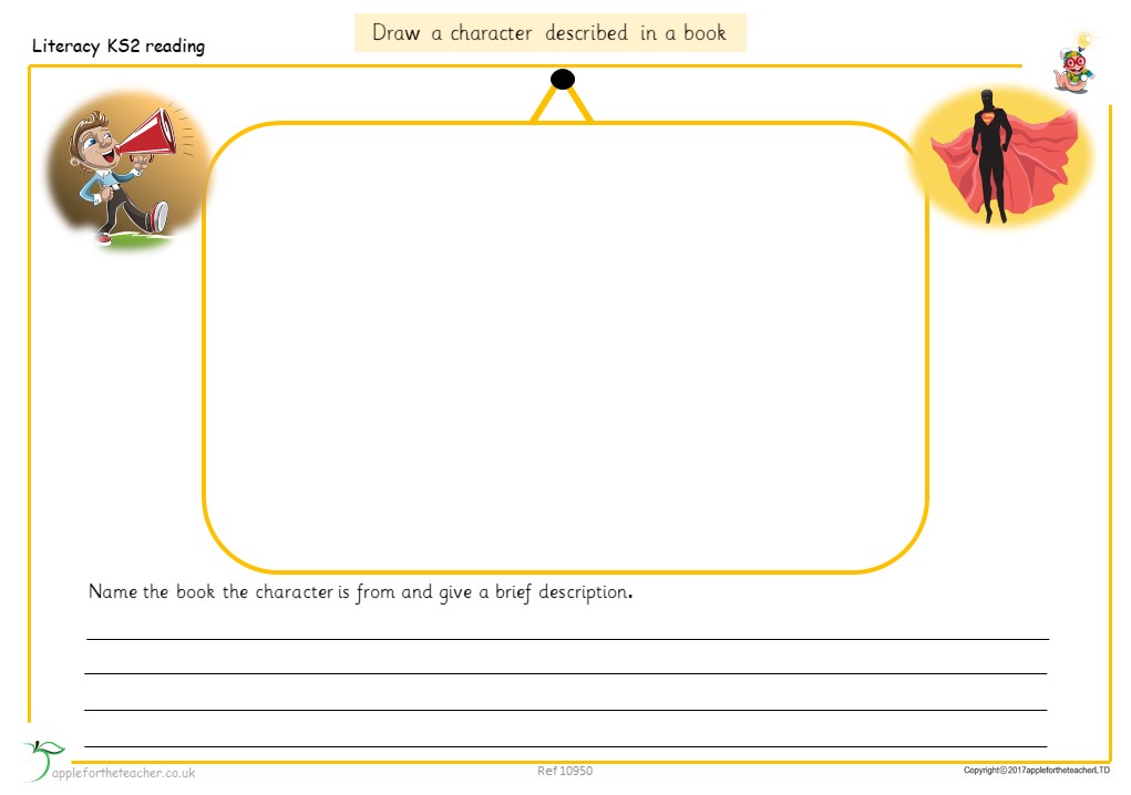 Draw A Character Described In A Book Apple for the Teacher